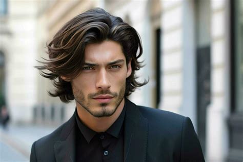 Mens Hairstyles For Medium Length Hair 30639995 Stock Photo At Vecteezy