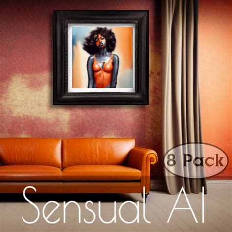 Black AI Nude Printable Black Wall Art Powerful Black Female Portrait For Living Room Female