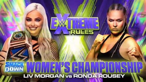 Wwe Extreme Rules Liv Morgan Vs Ronda Rousey Youtube