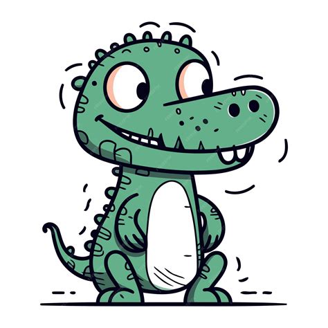 Premium Vector Cartoon Crocodile Vector Illustration Isolated On A