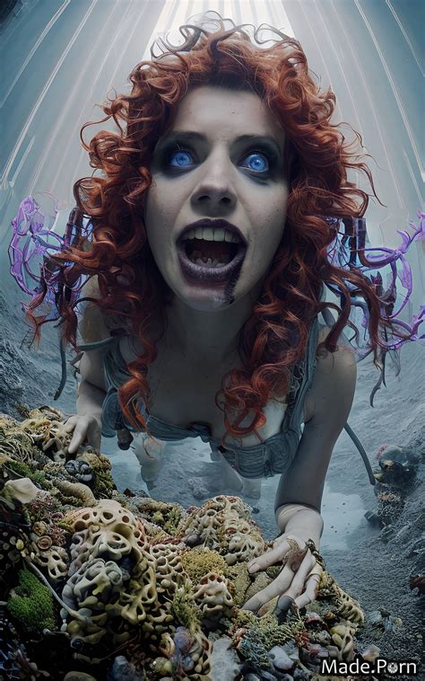 Porn Image Of Woman Underwater Devil Fisheye Screaming Catacombs Post Apocalyptic Created By AI