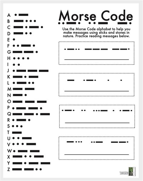 Morse Code Lesson Plans & Worksheets | Lesson Planet - Worksheets Library