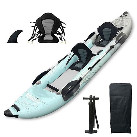 Надувной двухместный каяк байдарка TOURUS Kayak-2 (385x85 cm) с ...