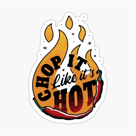 Bbq Apron Chop It Like Its Hot Apron Design Sticker By Vikelite Redbubble