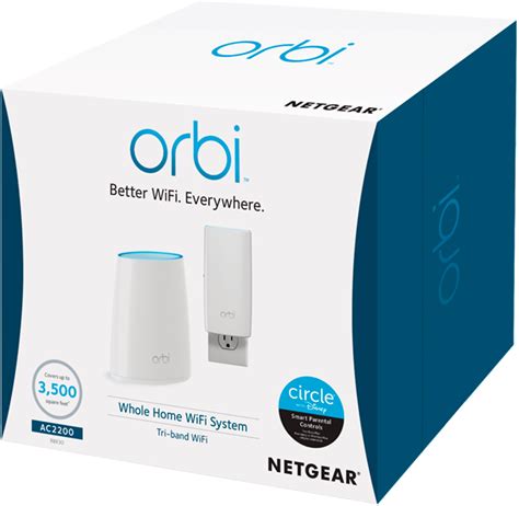 Best Buy NETGEAR Orbi AC2200 Tri Band Mesh Wi Fi System 2 Pack White