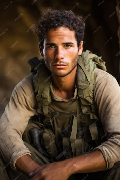 Premium AI Image | Hope and resilience of a single Israeli soldier in