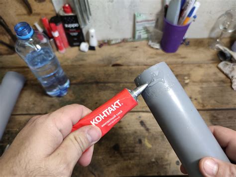 Как соединить канализационную ПВХ-трубу без применения муфты - Сделай ...