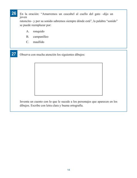 4º básico ensayo simce lenguaje PDF