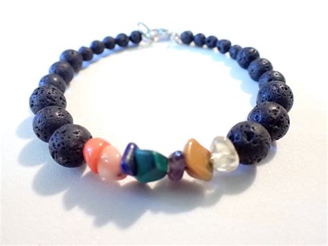 Rainbow Bracelet Gay Pride Bracelet Lgbtq Bracelet Gemstone Etsy