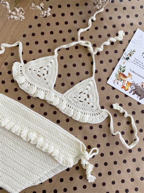 Crochet Baby Bikini Baby Bikini Newborn Photography Prop Etsy