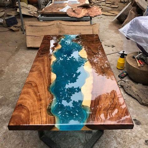 GIANT Coffee Table Epoxy Table River Table Ocean Table Etsy Wood