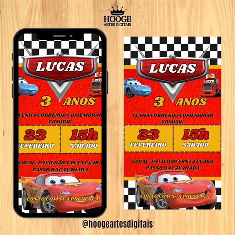 Convite Digital de Aniversário Hot Wheels Elo