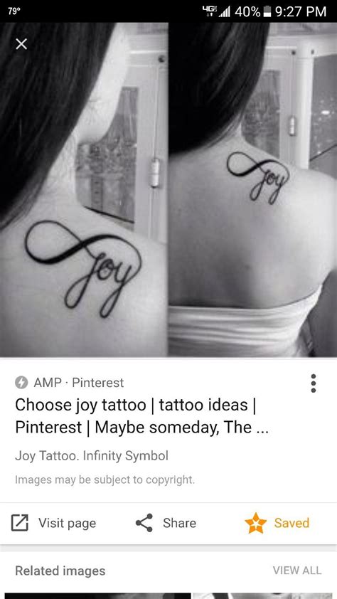 Joy Tattoo on Woman's Neck and Chest