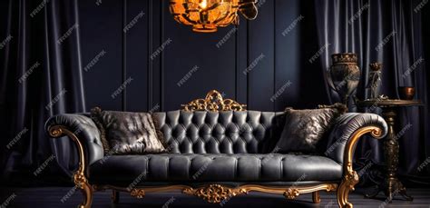 Premium Photo Dark Gray Sofa For Living Room