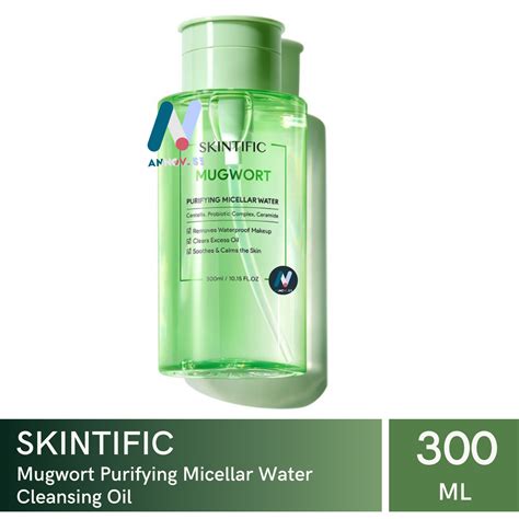 SKINTIFIC Mugwort Purifying Micellar Water Cleanser Oil Waterproof