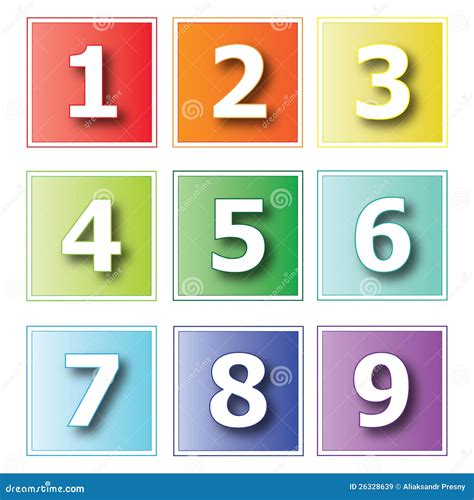 Icons Numbers Stock Vector Illustration Of Counting 26328639