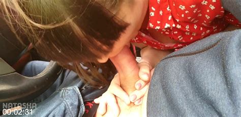 26 Highway Blowjob At Forest In The Car For Money Horny Slut Cum In Mouth CLOSE UP PoV