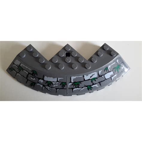 Lego Dark Stone Gray Brick X Round Corner With Tapered Edge With