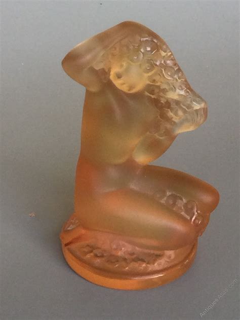 Antiques Atlas Lalique Amber Floreal Nude Figure As1087a038