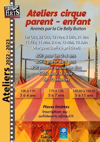 Tous En Piste Ateliers Cirque Parent Enfant Au Fil Des Arts