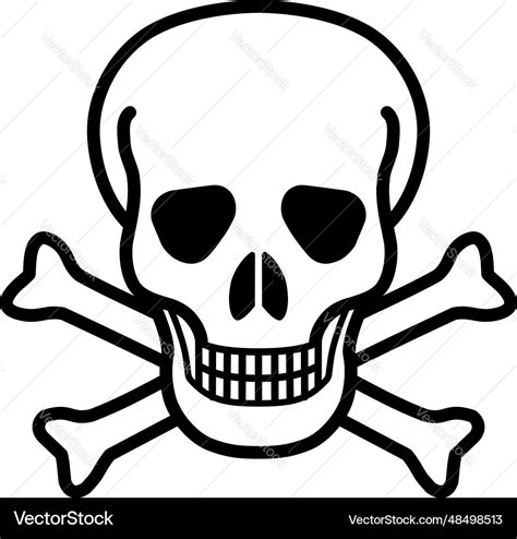 Classic poison skull and crossbones symbol Vector Image