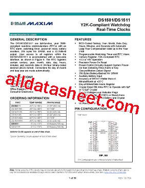 DS1501 Datasheet(PDF) - Dallas Semiconductor