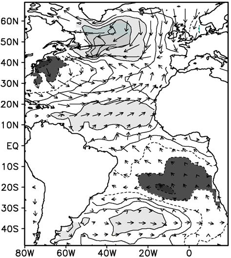 Composite Anomalies Of Sst And Surface Wind Velocity In Boreal Winter