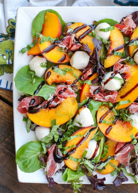 Peach Caprese Salad Barefeet In The Kitchen