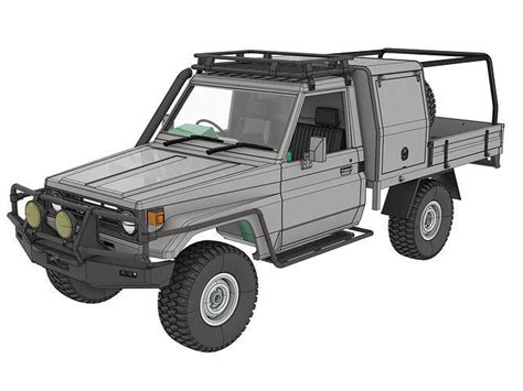 TOYOTA LAND CRUISER LC 75 OFF ROAD RC BODY FOR 1 TO 10 SCALE 3D Model