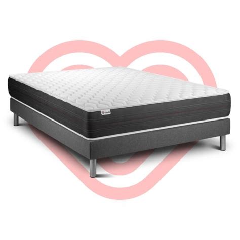 Ensemble Matelas X Cm Ressorts Ensach S Sommier Gris Prix Carrefour