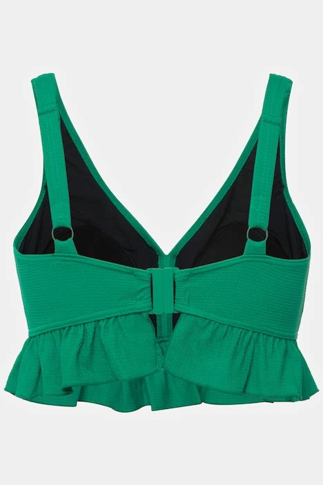 Bikini Struktur Rüsche Softcups Träger verstellbar Bikinis Tankinis Bademode