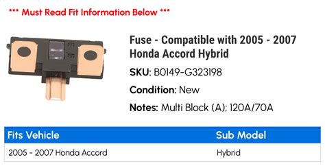 2007 Honda Accord Fuse Box Diagram