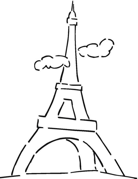 Coloriage Tour Eiffel Gratuite Pour Les Enfants T L Charger Et