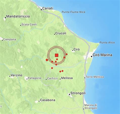 Forte Terremoto In Calabria Epicentro A Cir Dati E Mappe