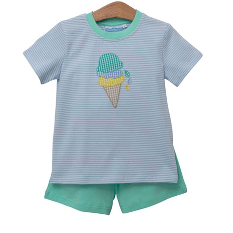 Ice Cream Applique Short Set Sissy And Bean