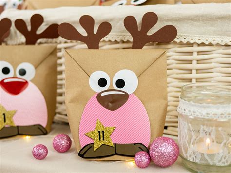 Adventskalender Rentiere Rosa Papierdrachen Selber Basteln