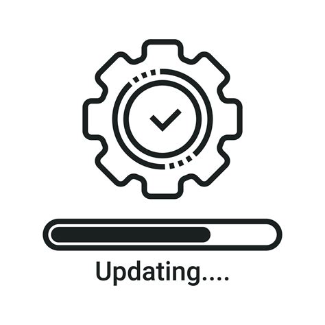 Update Vector Icon Upgrade System Sign Installing Software Gear