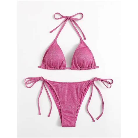 bikini บกนผาวง เซต ชน กลตเตอร แบบผก พรอมสงทนทจากไทย Shopee Thailand