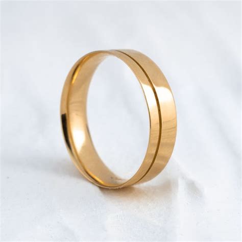 Aliança De Casamento E Noivado Em Ouro 5mm Reta Lisboa Unidade Com