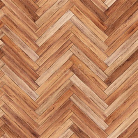 Seamless Wood Parquet Texture Herringbone Light Brown Stock Image