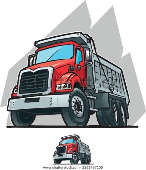 Tipper Truckvector Illustration Cartoon Style Stock Vector Royalty