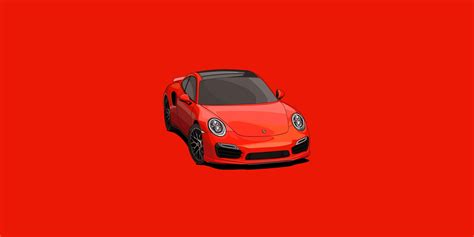 red background simple background #car #vehicle #artwork #Porsche #2K #wallpaper #hdwallpaper # ...