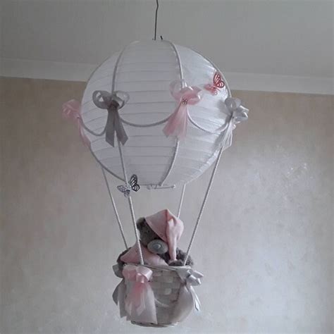 Hot Air Balloon Nursery Light Shade In Pink And Grey Toy Is Etsy