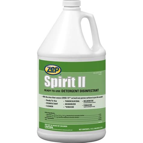 Zep Spirit II Detergent Disinfectant Ready To Use 128 Fl Oz 4