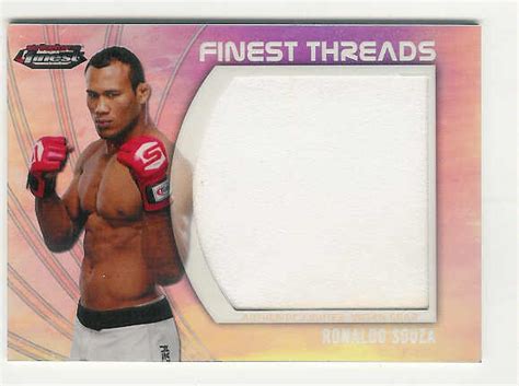 2012 TOPPS UFC FINEST THREADS JUMBO FIGHTER RELICS RONALDO SOUZA