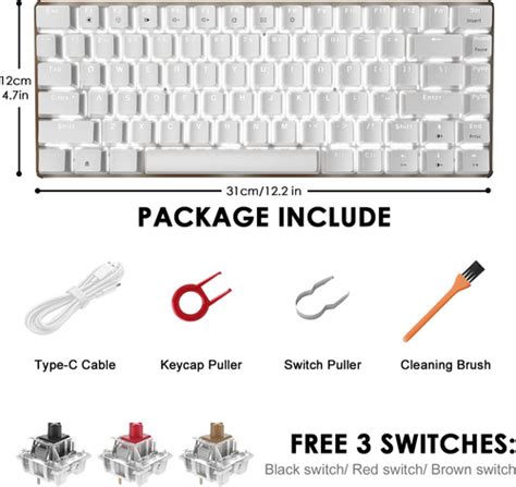 Teclado Mec Nico Gaming Hot Swappable Compact Ubuy India