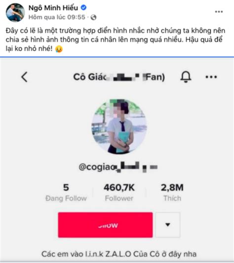 Cô giáo hot TikTok bị lợi dụng hình ảnh lập nhóm chat nhạy cảm Hiếu PC lên tiếng cảnh báo