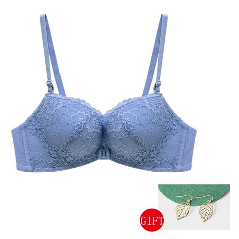 Seamless Women Front Closure Push Up Sexy Lace Bra Top Plus Size Wireless Lingerie A B C Cup