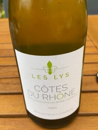 Les Vignerons de Tavel Les Lys Côtes du Rhône Blanc Vivino US