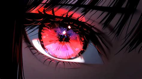 Red Anime Eye Close Up Live Wallpaper